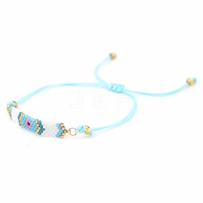 Glass Seed Braided Bead Bracelet LS-BJEW-A121-52-1