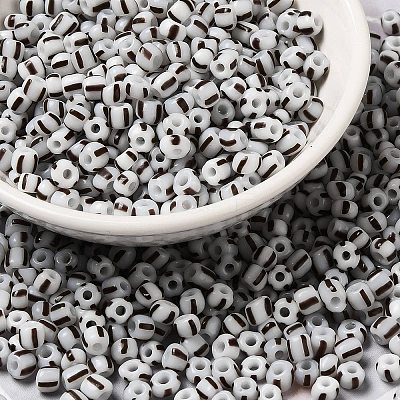 6/0 Opaque Colours Seep Glass Seed Beads X-SEED-F003-04A-12-1