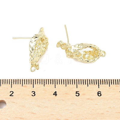 Brass Stud Earring Findings KK-Z106-03G-03-1