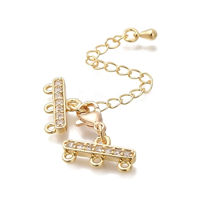 Rack Plating Brass Lobster Claw Clasps KK-F883-18G-1