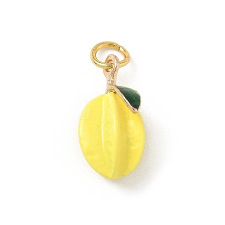 Brass Enamel Pendants KK-H523-01A-G-1