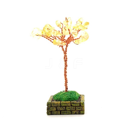 Citrine Flower Garden Crushed Stone Fortune Tree Ornaments Mini Home Creative Office Decoration Crafts Small Ornaments PW-WG4CBFE-05-1