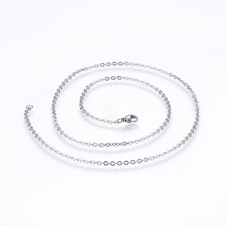 Non-Tarnish 304 Stainless Steel Cable Chains Necklaces NJEW-F226-04P-08-1