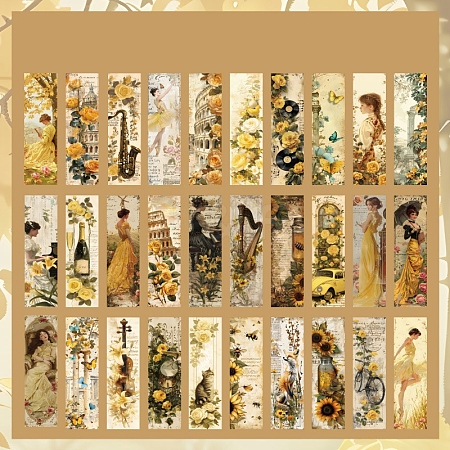 30Pcs Romantic Floral Book Bookmarks Sets PW-WGA8A4C-03-1