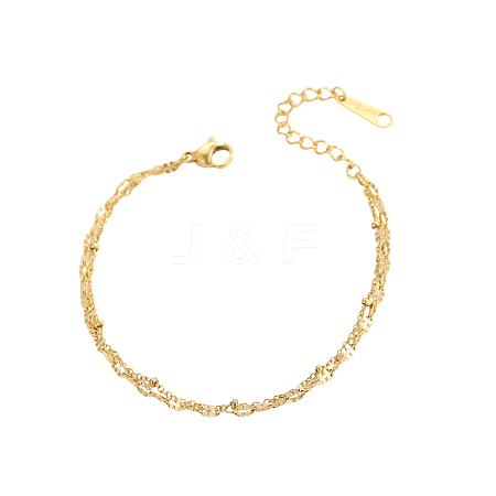 304 Stainless Steel Link Chain Bracelets STAS-OY012-95G-1