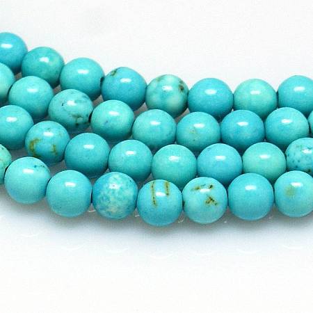 Natural Howlite Beads Strands X-TURQ-G103-10mm-01-1