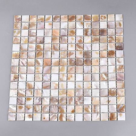 Natural Freshwater Shell Mosaic Tile Cabochons SHEL-Q029-05A-1