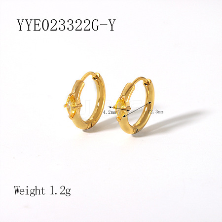 Elegant Stainless Steel Hoop Earrings QA3505-5-1