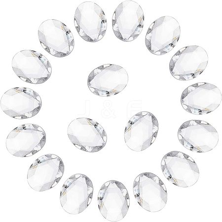 Acrylic Rhinestone Flat Back Cabochons GACR-FH0001-01-1