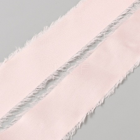 5M Polyester Satin Frayed Ribbon OCOR-WH0078-220A-1