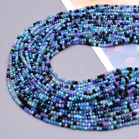 Glass Beads Strands EGLA-A034-M8mm-19-1