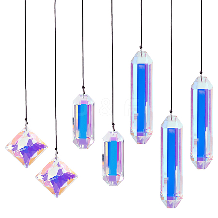 1 Box Glass Hanging Suncatcher AJEW-ME0002-27-1