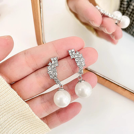 Alloy Plastic Imitation Pearl Stud Earrings WGC0511-36-1