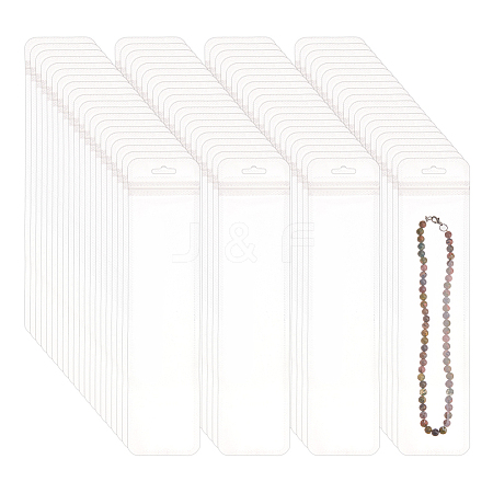 50Pcs Transparent Plastic Resealable Bags OPP-WH0001-05-1