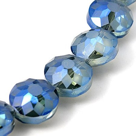 Electorplated Glass Beads EGLA-E002-2C-1