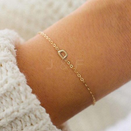 Simple Style Alloy Letter Link Bracelets WG5F19A-03-1