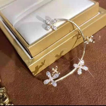 Alloy Rhinesonte Cuff Earrings WGB3C66-14-1