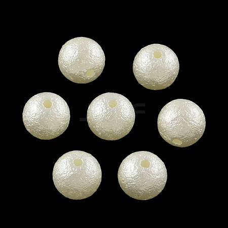 Matte Round ABS Plastic Imitation Pearl Beads SACR-R880-8mm-Z37-1