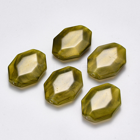 Imitation Gemstone Acrylic Beads OACR-R075-04G-1
