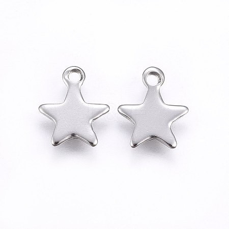 201 Stainless Steel Charms STAS-E438-50P-1