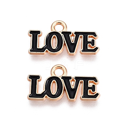 Valentine's Day Theme Alloy Enamel Pendants ENAM-T020-50D-01-1