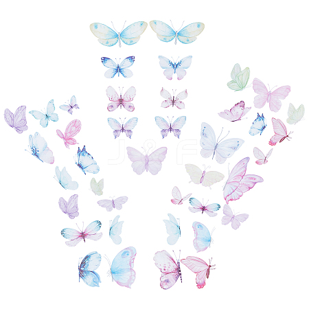 Waterproof PVC Butterfly Pattern Self Adhesive Sticker DIY-WH0221-32-1