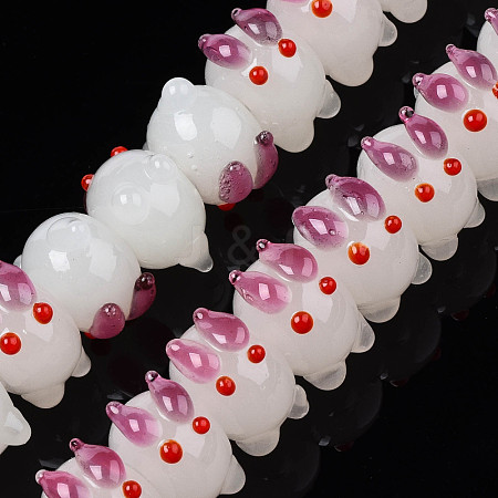 Handmade Bumpy Lampwork Beads Strands LAMP-T017-01A-1