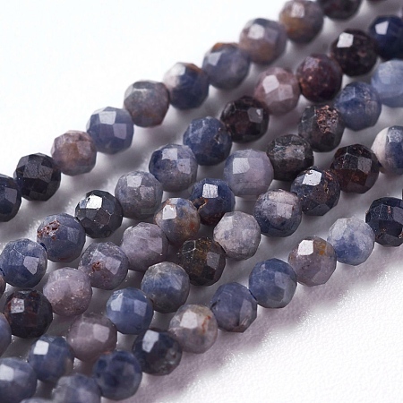 Natural Cordierite/Iolite/Dichroite  Beads Strands G-K182-2mm-24C-1