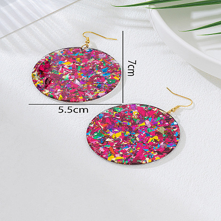 Acrylic Glitter Dangle Earrings for Women FS-WGAA719-04-1