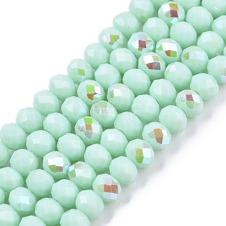 Electroplate Opaque Solid Color Glass Beads Strands LS-EGLA-A044-P3mm-L14-1