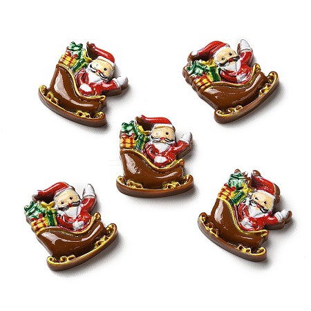 Christmas Opaque Resin Cabochons RESI-K019-42-1