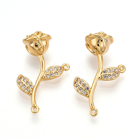 Brass Micro Pave Cubic Zirconia Pendants KK-N261-80G-1