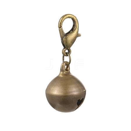 Brass Bell Pendant Decorations HJEW-JM02456-1