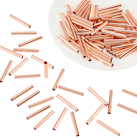   100 Pcs Brass Tube Beads KK-PH0001-69-1