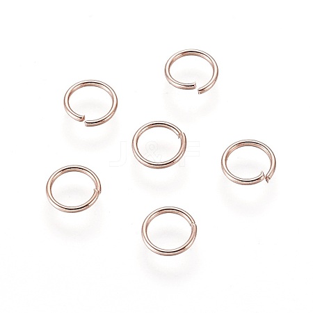 304 Stainless Steel Open Jump Rings STAS-O098-01RG-06-1