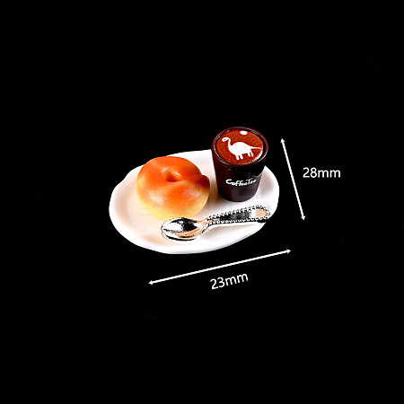 Resin Miniature Breakfast Set Ornaments DIY-H174-01A-1