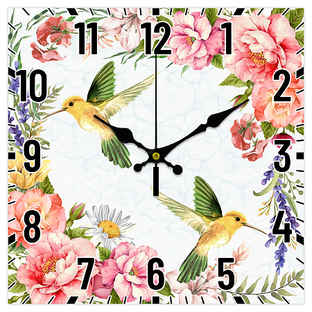 MDF Printed Wall Clock HJEW-WH0059-005-1