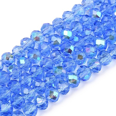 Electroplate Glass Beads Strands LS-EGLA-A044-T4mm-L14-1