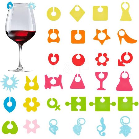 Olycraft 2 Sets 2 Style Silicone Goblet Charm Set DIY-OC0009-96-1