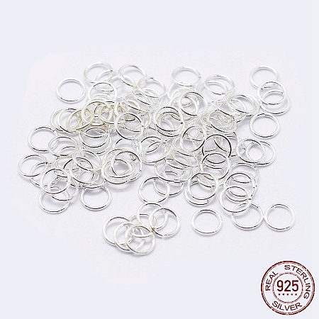 925 Sterling Silver Open Jump Rings STER-F036-02S-0.7x7mm-1