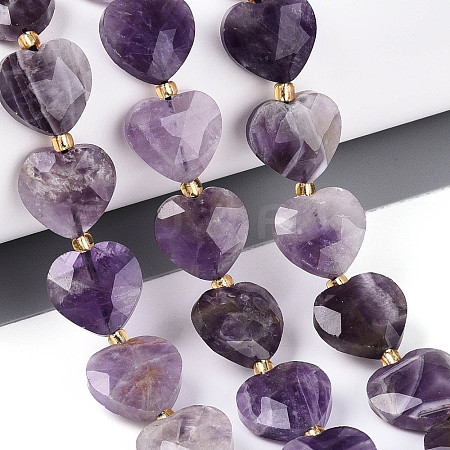 Natural Amethyst Beads Strands G-P592-B10-01-1