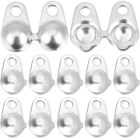 Beebeecraft 20Pcs 925 Sterling Silver Bead Tips STER-BBC0005-54-1