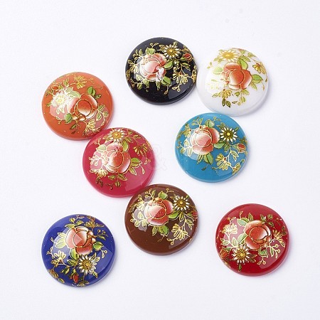 Printed Resin Cabochons GGLA-K003-25m-1