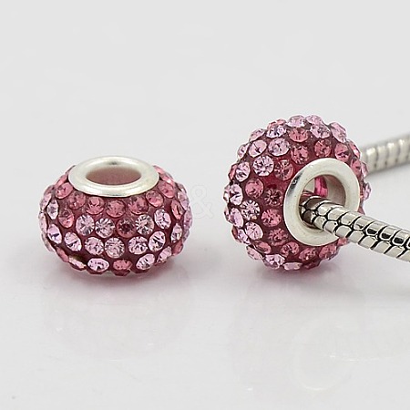 Resin Rhinestone European Beads GPDL-C004-03S-1