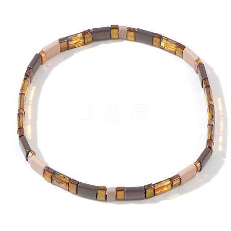 Bohemian Glass Seed Beaded Stretch Bracelets JM4508-57-1