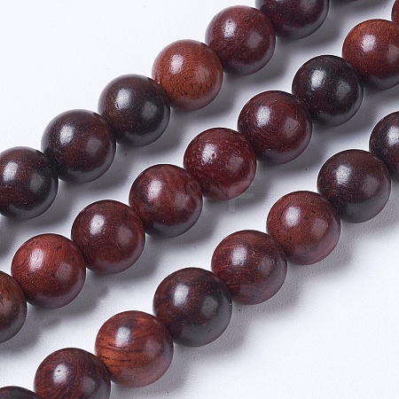 Imitation Burmese Rosewood Beads Strands WOOD-J001-03-6mm-1-1