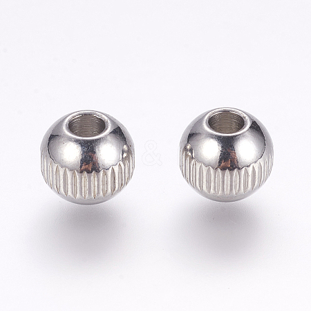 Tarnish Resistant 201 Stainless Steel Beads STAS-G134-09P-1