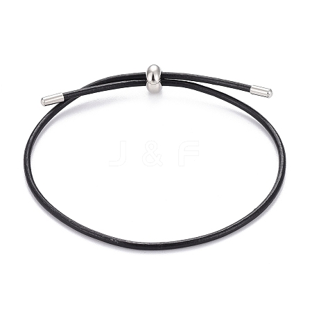 Adjustable PU Leather Cord Slider Bracelets BJEW-F412-05P-C-1