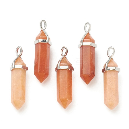 Natural Red Aventurine Pointed Pendants G-M378-01P-A04-1