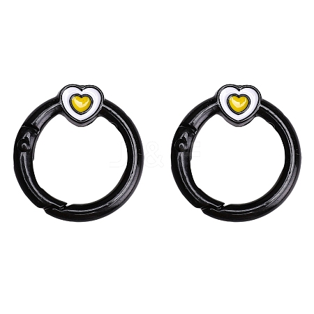 2Pcs Alloy Spring Gate Rings PW-WG34274-01-1